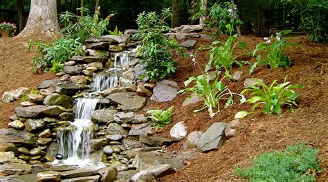 Backyard streams by All Natural Streams Landscaping. | Landscape design, Landscape design ...