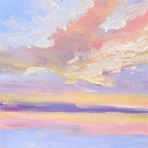 Pastel Sky Oil Painting Small Original in 2020 | Pastel sky, Painting, Oil painting