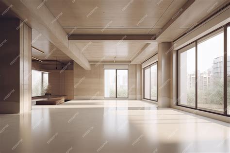 Premium AI Image | Empty Room Interior White Walls Blank Floor Modern ...