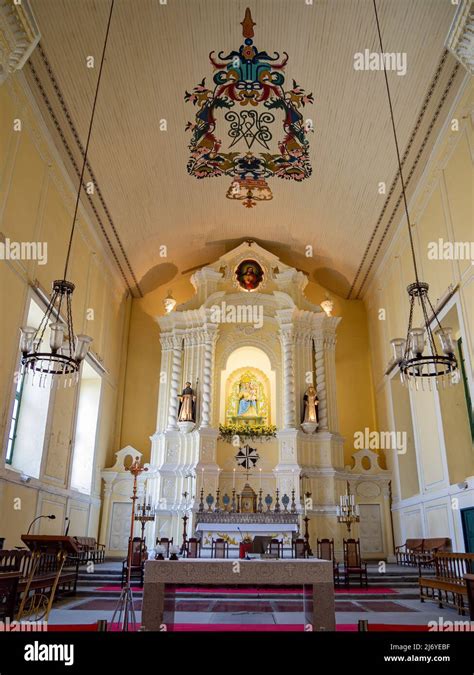 Macau, FEB 4 2011 - Interior view of the beauty of St. Dominic's Church ...