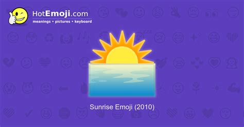 🌅 Sunrise Emoji Meaning with Pictures: from A to Z