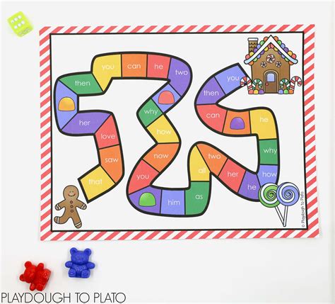 Gingerbread Sight Word Game - Playdough To Plato