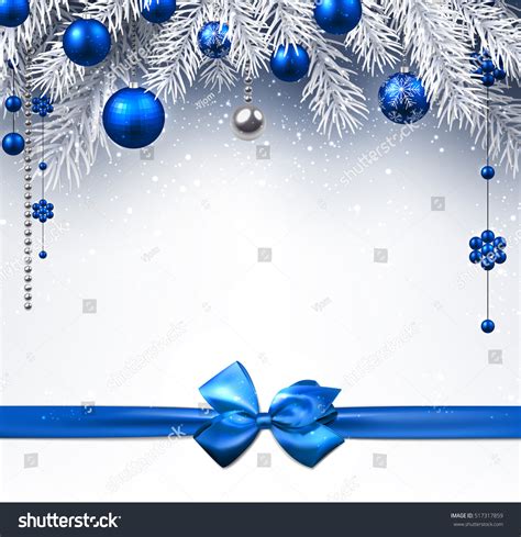 Blue New Year Background Christmas Balls Stock Vector (Royalty Free ...