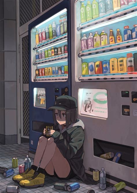 Vending Machine : streetmoe | Kawaii art, Anime scenery, Anime scenery wallpaper