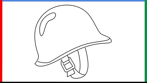 How to draw Military helmet [emoji] step by step for beginners - YouTube