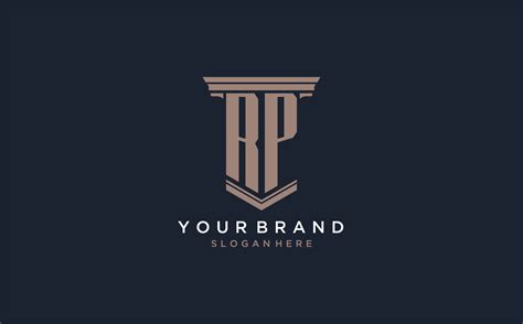 RP initial logo with pillar style, luxury law firm logo design ideas 24303086 Vector Art at Vecteezy