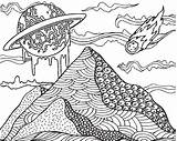 Trippy Coloring Page sketch template