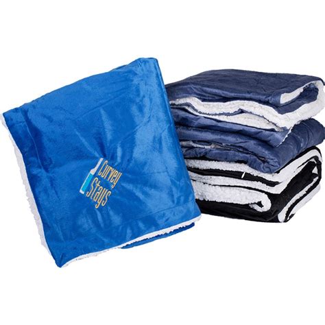 Luxury Sherpa Blanket-Embroidered | Totally Promotional