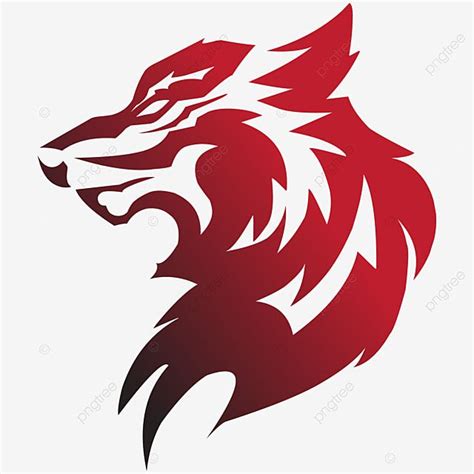 Esport Team Vector Design Images, Red Wolf Logo Template For Esport ...