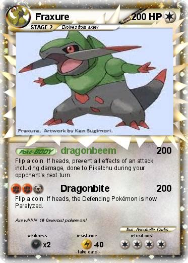 Pokémon Fraxure 42 42 - dragonbeem - My Pokemon Card