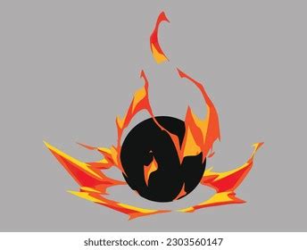 Fire Blast Effect Element Flame Effect Stock Vector (Royalty Free ...