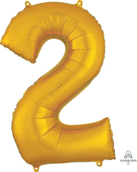 Gold Midsize Numbers – Inflate Balloons