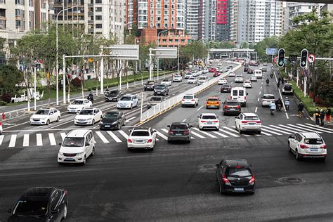 Wuhan Urban Traffic Cloudy Sky Traffic Overhead Photograph Of Dazhi ...