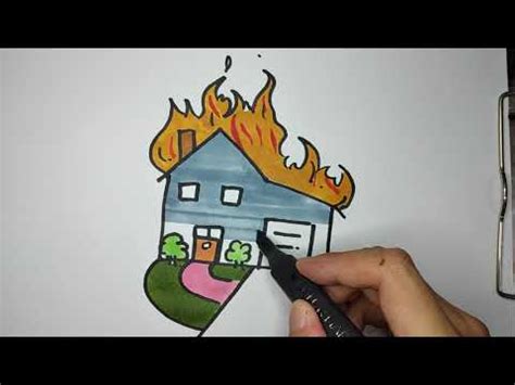 House On Fire Drawing Easy - How To Draw A House On Fire | Dekorisori