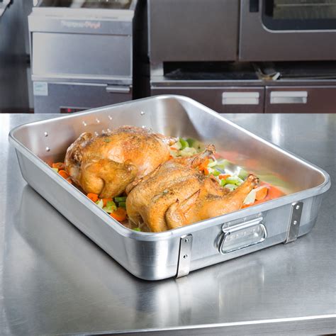 Vollrath 68361 Wear-Ever 29.5 Qt. Aluminum Roaster Pan - 24" x 18" x 4 3/4"