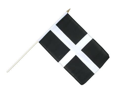 Hand Waving Flag St. Piran Cornwall - 12x18" - Royal-Flags