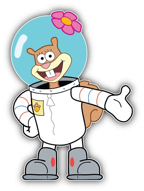 SquarePants Cartoon Sandy Cheeks Sticker Bumper Decal - ''SIZES'' | eBay