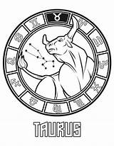 Taurus Zodiac Sign Printable / Symbol Digital Download  sketch template