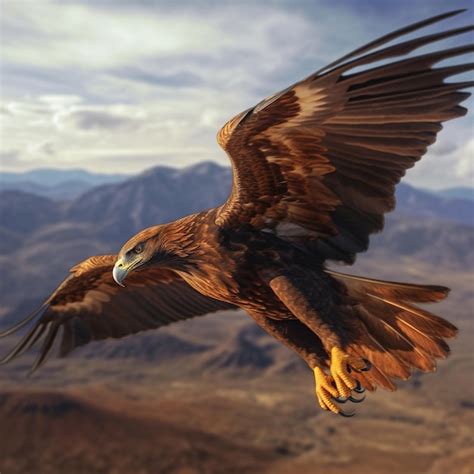 Premium AI Image | A majestic eagle flying in the sky