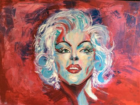 Marilyn Monroe abstract Pop Art Acryl Painting on canvas 100x70 cm | Pop art, Abstrakt, Leinwand