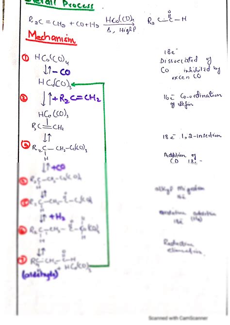 SOLUTION: Mechanism of hydroformylation reaction - Studypool