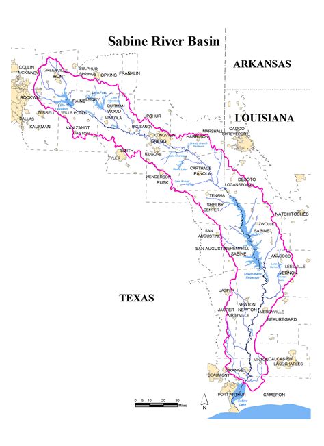 Sabine River Texas Map - Alaine Leonelle