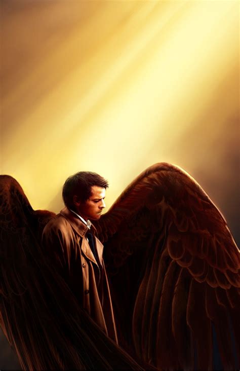 Castiel w/Wings Supernatural Painting 11x17 Print