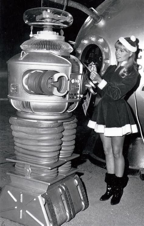 The B9 ROBOT, in a publicity photo with Marta Kristen, as it appeared in the first season of the ...