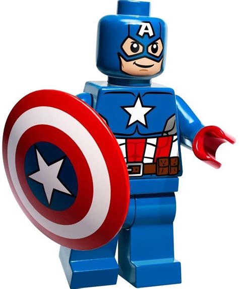 a lego captain america character with a shield on it's chest and the ...