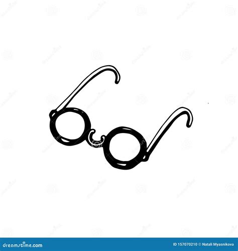 Vector Round Glasses Icon Isolated on White Background Stock Vector - Illustration of design ...