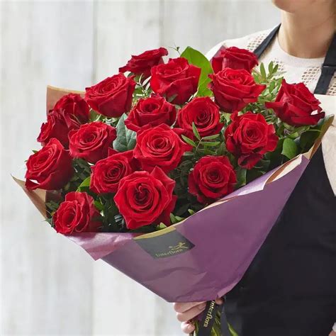 Sumptuous 18 Red Rose Bouquet | Arbour Blooms Florist