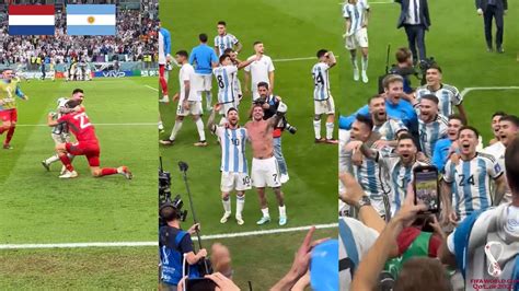 Messi & Argentina players crazy celebration after win against the ...