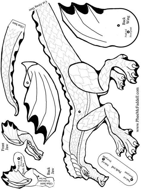 For the boy. Dragon puppet free printable. http://www.pheemcfaddell.com ...