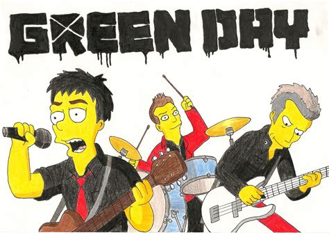 Green Day as The Simpsons by RadioactivePencil on DeviantArt