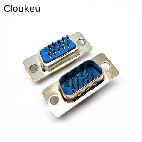 5Pcs DB15 Pin Male Welded Connector VGA plug serial port DB15 adapter 3 ...