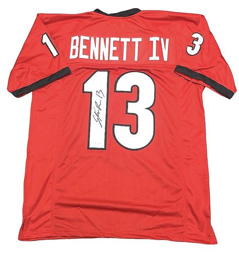 Stetson Bennett IV Autographed Signed Georgia Bulldogs Red #13 Jersey ...