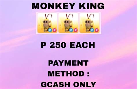 ADOPT ME PETS | MONKEY KING, Video Gaming, Gaming Accessories, In-Game ...