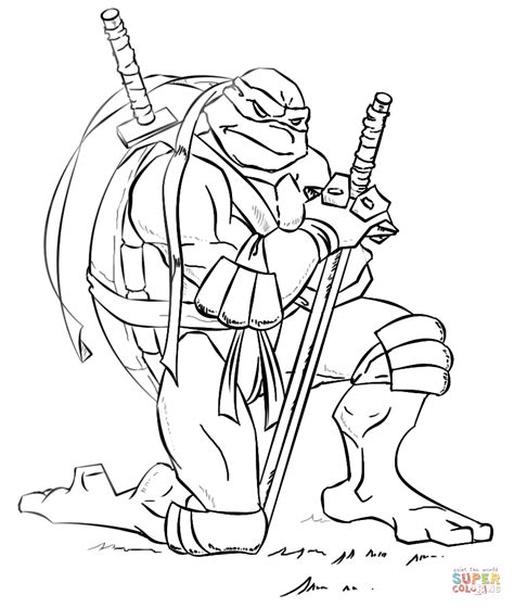 Ninja Turtle Leonardo Coloring Page - Coloring Home