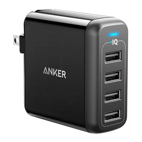 Buy Anker PowerPort 4 The 4 Port USB Wall Charger, Black, A2142J12 Online at Best Price in ...