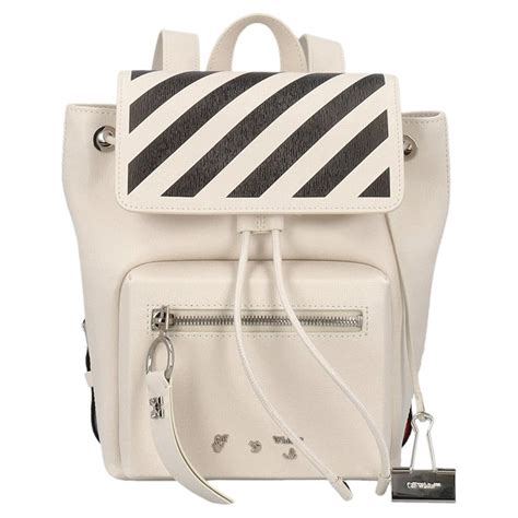 Off-White Women Backpacks White Leather For Sale at 1stDibs