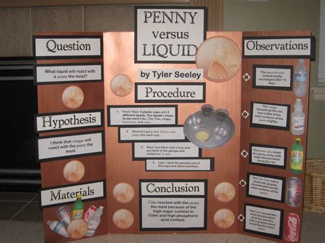 Science Fair Projects Cleaning Pennies | ... house...2 days before the Science Fair...but we ...