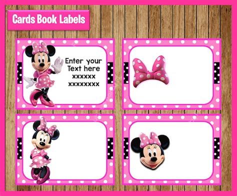 Pink Minnie mouse School label name label name tag sticker | Etsy