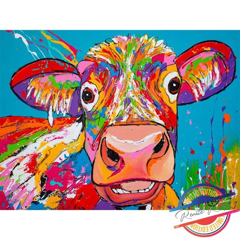 Painting funny Cow - Happy Paintings