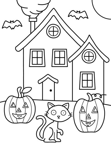 Full Page Printable Halloween Coloring Pages