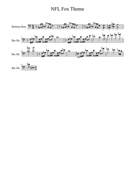 nfl fox theme Sheet music | Musescore.com