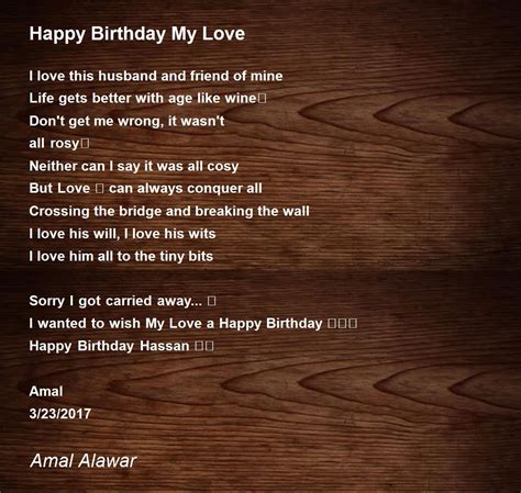 Happy Birthday Love Poems For Him