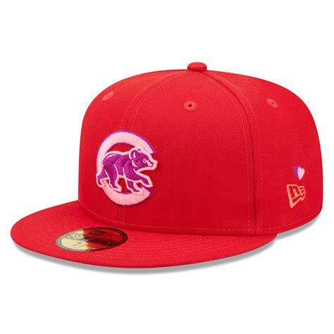 New Era Chicago Cubs Red Purple Undervisor 59FIFTY Fitted Hat