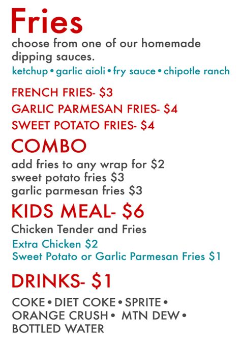 Cluck Truck food truck menu | SLC menu