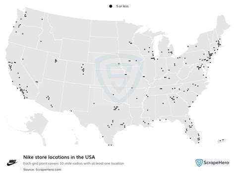 List of all Nike store locations in the USA | ScrapeHero Data Store