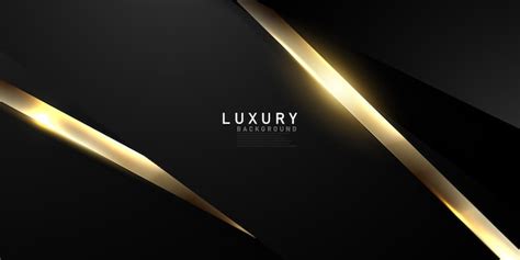 Premium Vector | The splendor of luxury black gold poster on abstract ...